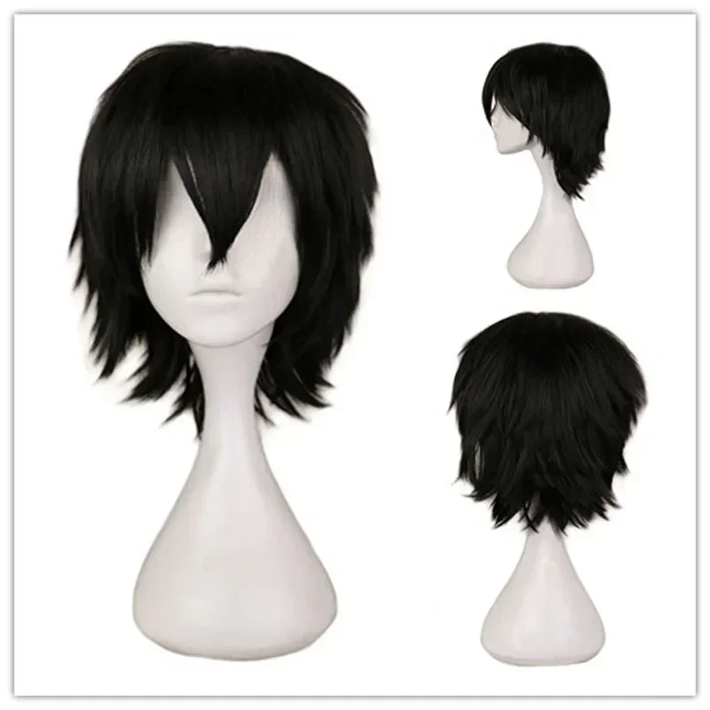 Anime Cosplay Red Hair - QQXCAIW Male Wig Black White Purple