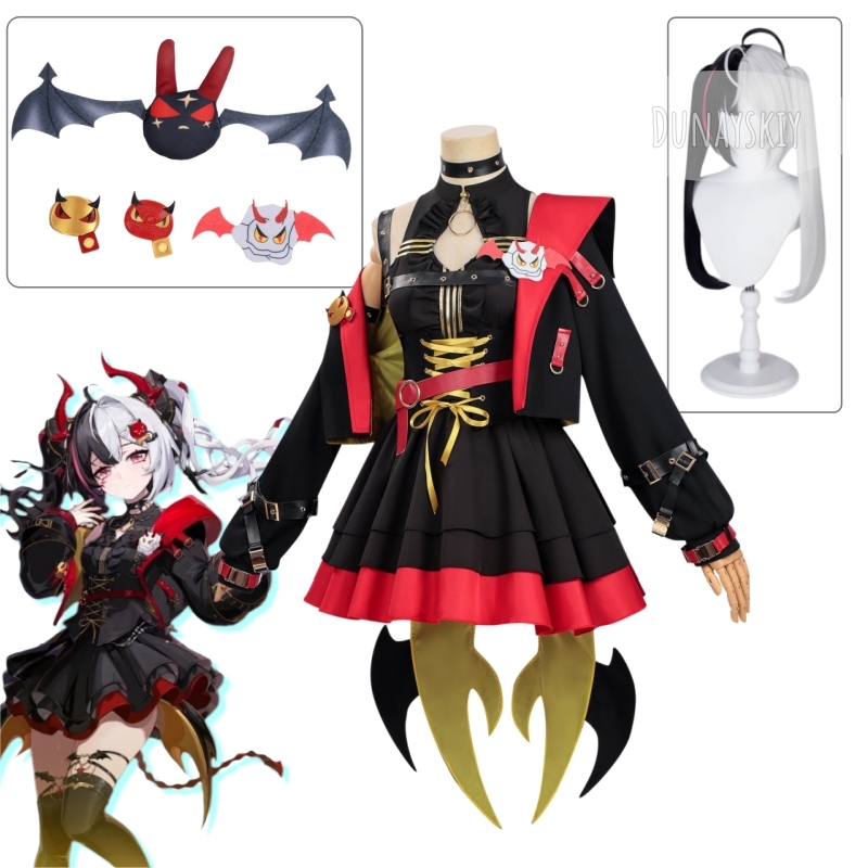 Cosplay Anime Black - NTE Lacrimosa Golden Symphony Cos Dress