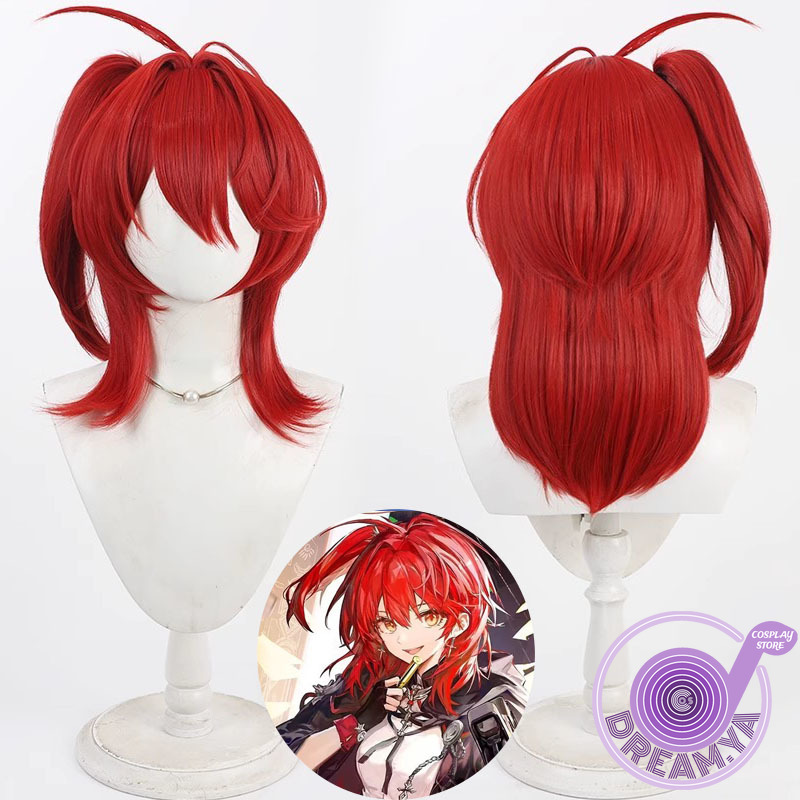 Anime Cosplay Red Hair - Exusiai The New Covenant Cosplay Wig