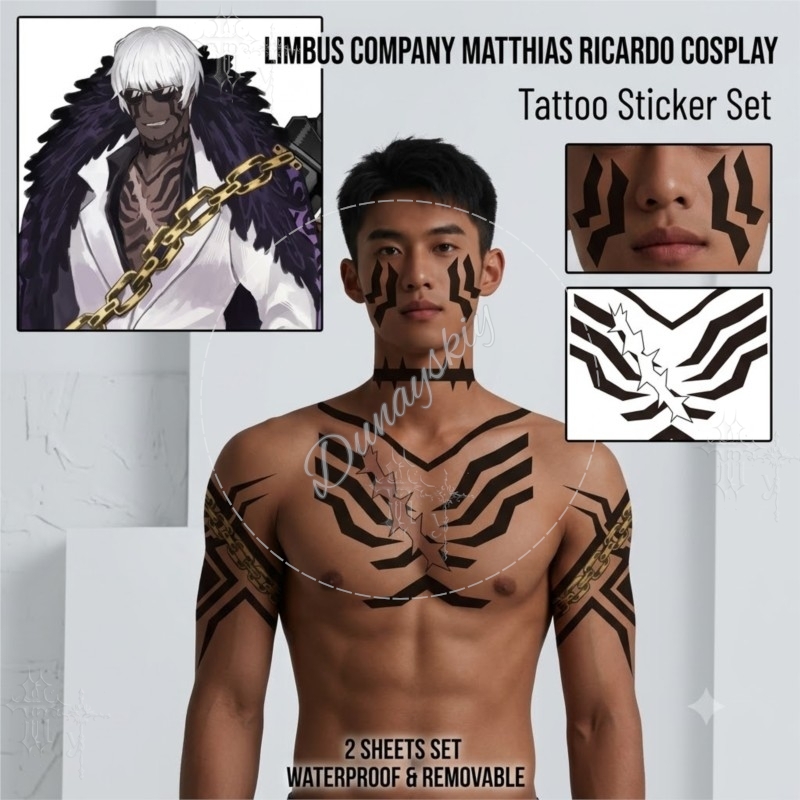 Matthias Ricardo Black tribal  - Anime Cosplay Face 评论和价格