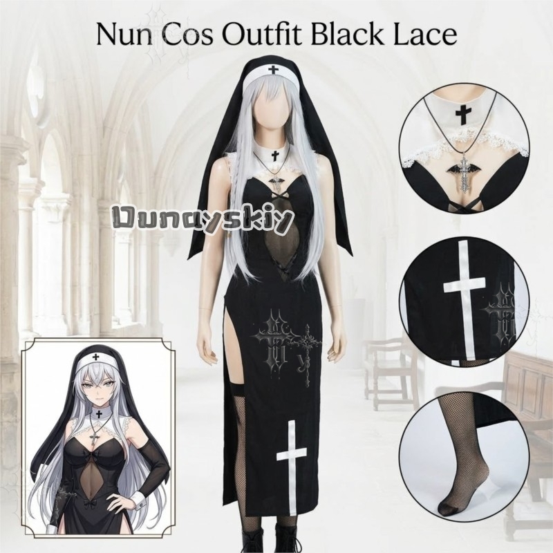 KS*06Original Nun Cos Outfit B - Anime Cosplay Nun 评论和价格