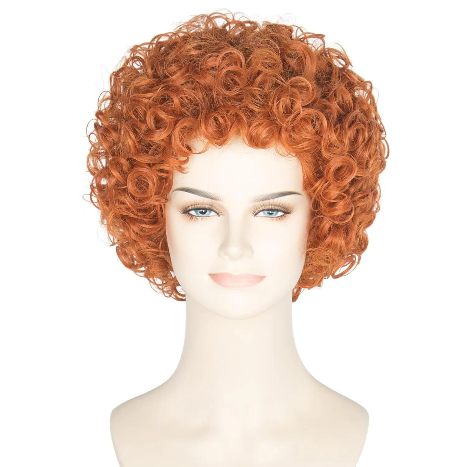 Women Short Curly Red Brown Ha - Anime Cosplay Red Hair 评论和价格