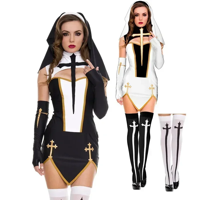 Women's Sexy Nun Cosplay Costu - Anime Cosplay Nun 评论和价格