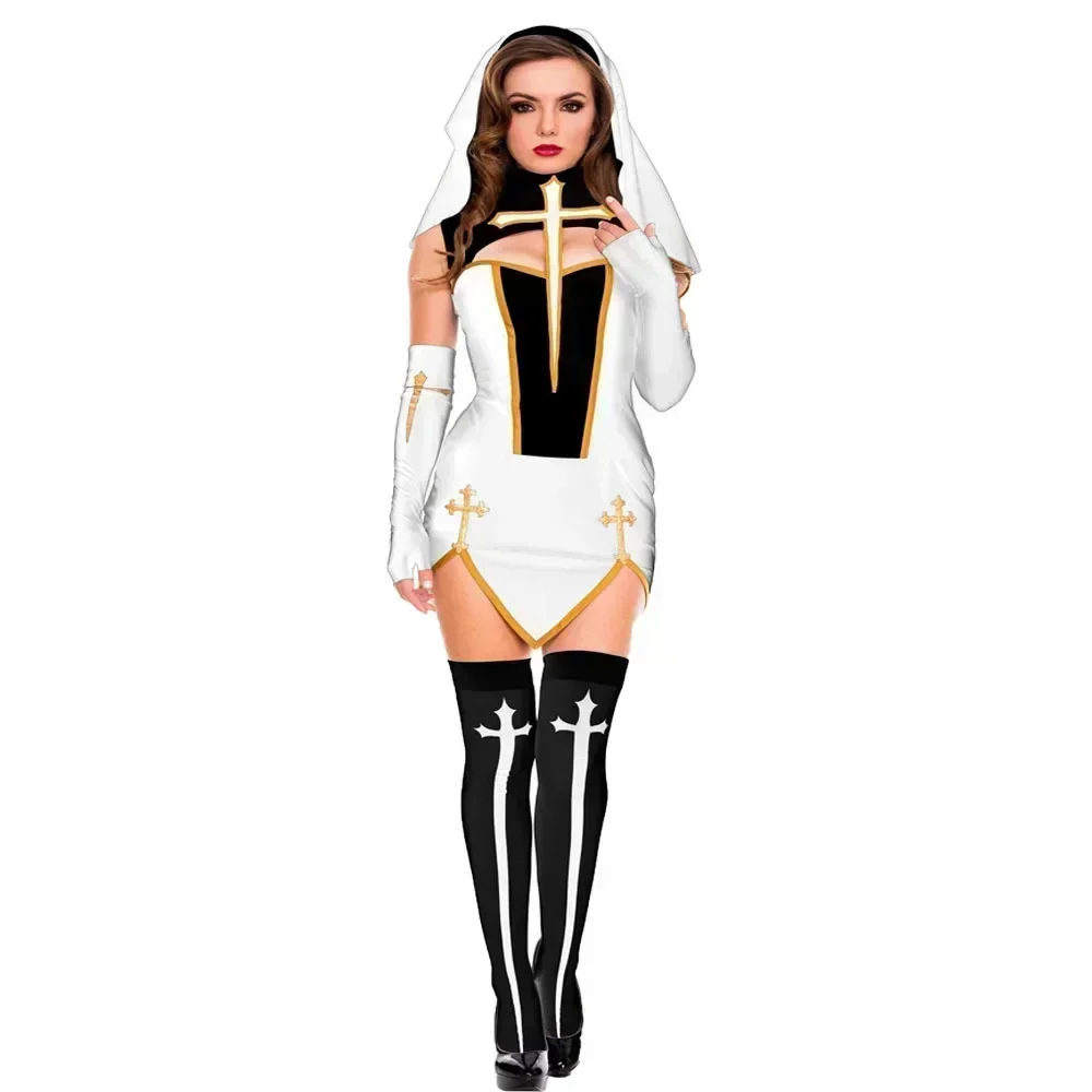 Women's Sexy Nun Cosplay Costu - Anime Cosplay Nun 评论和价格