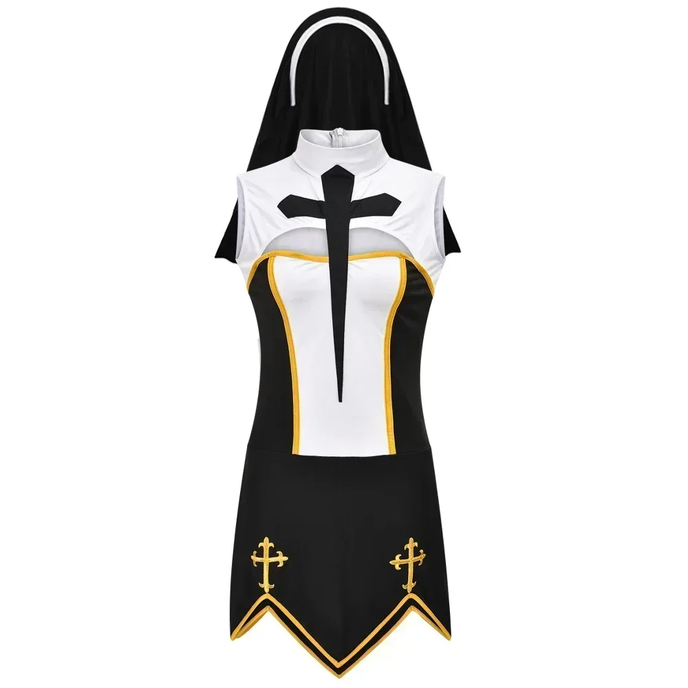 Women's Sexy Nun Cosplay Costu - Anime Cosplay Nun 评论和价格