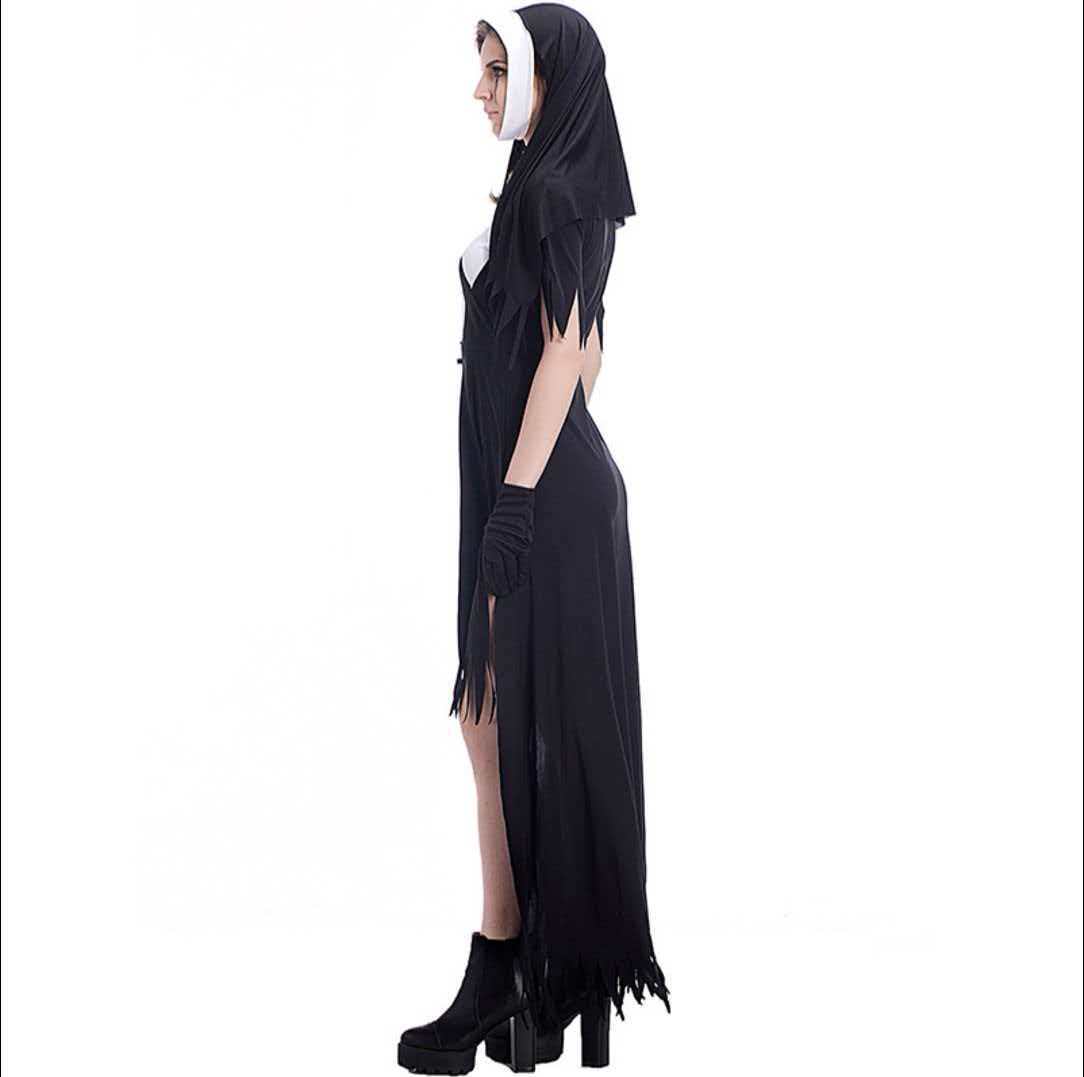 Horror Nun Zombie Set Women Ha - Anime Cosplay Nun 评论和价格