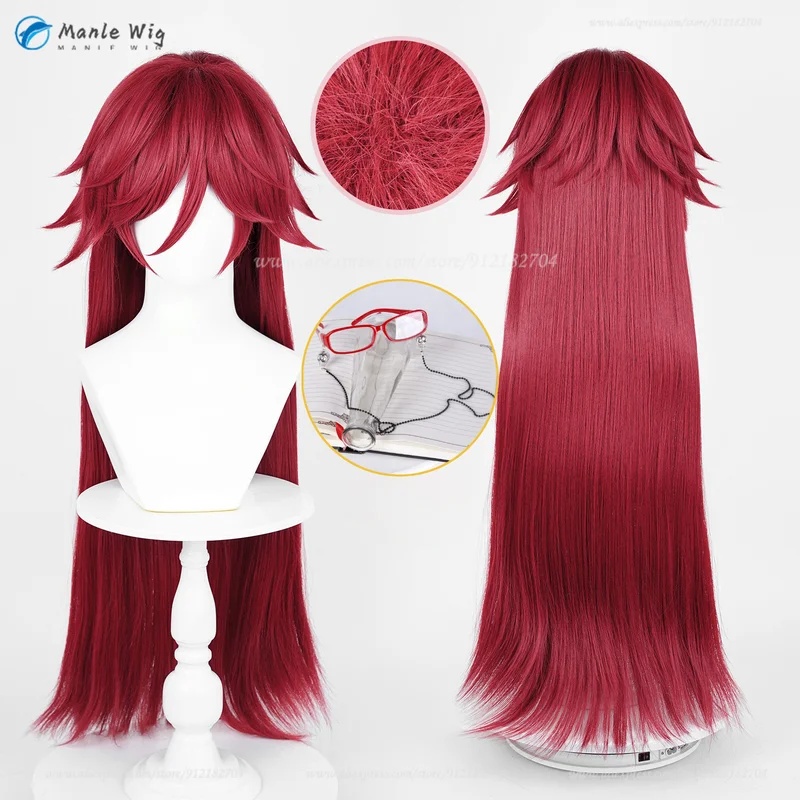 z;3,d'5,g\7/Grelle Sutcliff An - Anime Cosplay Red Hair 评论和价格