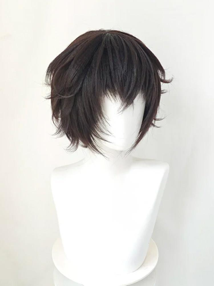 Black Tea Short Styled Wig Bun - Cosplay Anime Black 评论和价格