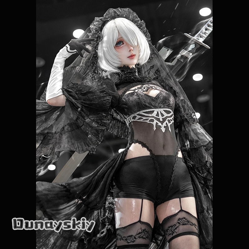 825NieRAuomta 2B Fanart Maid O - Anime Cosplay Photoshoot 评论和价格
